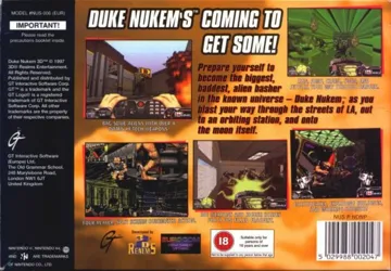 Duke Nukem 64 (Europe) (Beta) box cover back